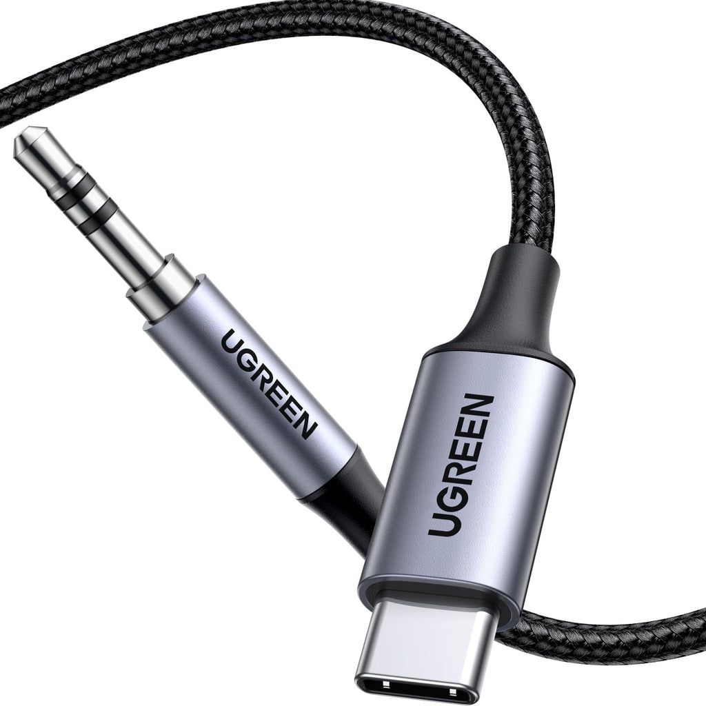 UGREEN USB C to 0.3cm Jack Cable with DAC Chip 1M Aux Type C to 0.3cm (Grey