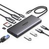 UGREEN Revodok Pro 210 USB C Hub 10 in 1 Docking Station Dual Display | 2 HDMI, Single 8K30Hz, Dual 4K60Hz, Gigabit Ethernet, PD Charging 100W, 5Gbps, 3A1C, SD TF, Compatible with MacBook Pro Air