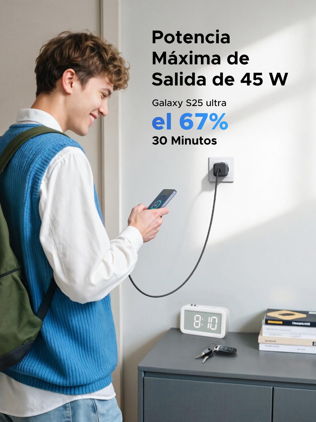 UGREEN Zapix USB C Charger 45W PPS GaN Fast Charging Wall Plug