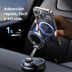 UGREEN MagSafe 2 in 1 Mobile Car Mount with Suction Cup and Adhesive Base, Telemovel 360° Rotating Car Mount for i17/17 Air/17 Pro/17 Pro Max/15/14, for Dashboard or Windshield, Black