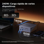 UGREEN Maxidok Thunderbolt 5 Docking Station USB C Triple Display | 17 in 1, 2 TBT5, 1 DP, 120Gbps, 3A3C, Ethernet 2.5GbE, SD/TF 4.0, M.2 SSD Enclosure, PD 140W, DC 240W, 3 Audio 3.5mm