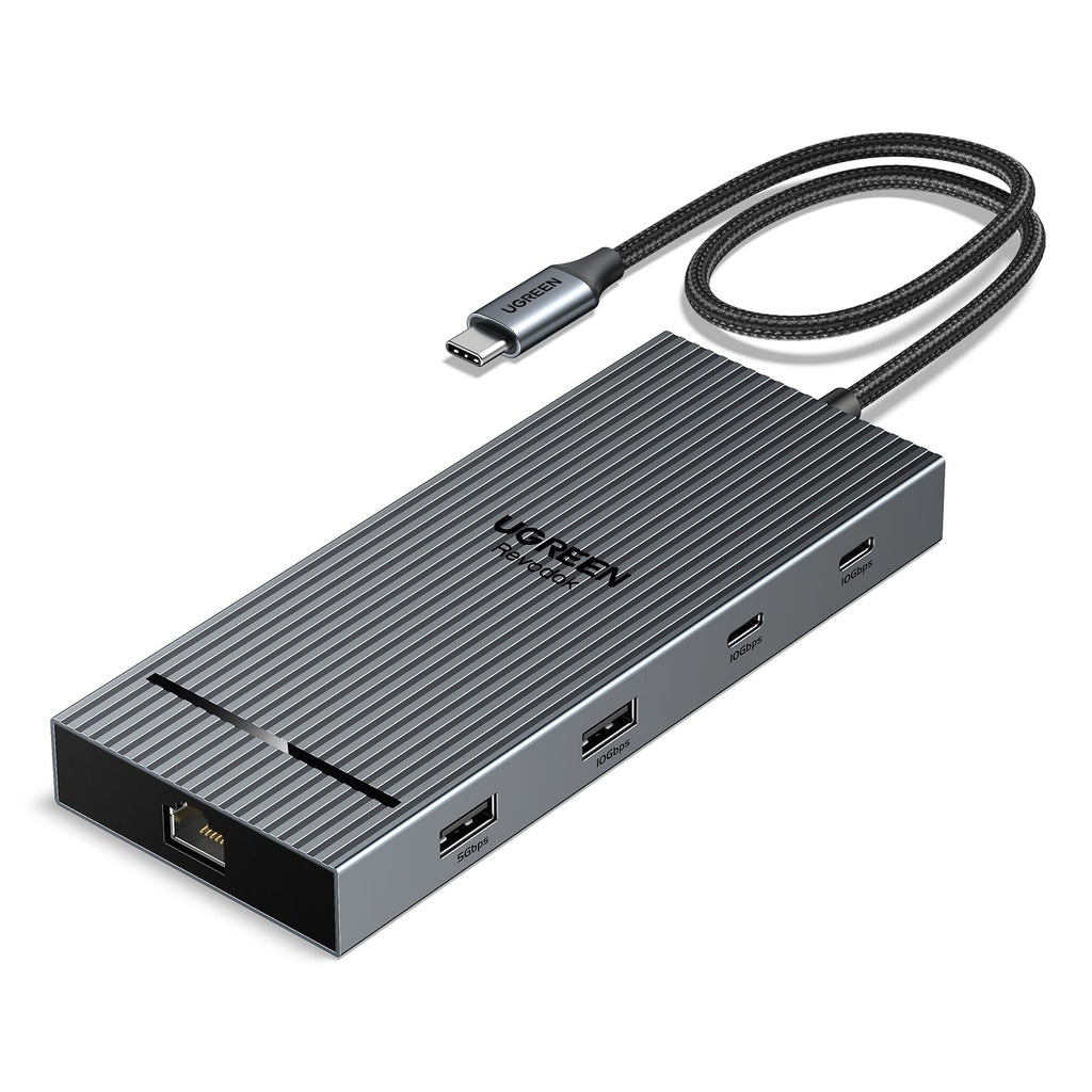 UGREEN Revodok Pro 2102 USB C Hub 10 in 1 Docking Station Dual Display | Dual HDMI 4K60Hz, 10Gbps, 2A2C, Gigabit RJ45, 100W PD Charging, SD TF Reader, Compatible with MacBook Air Pro M4 M3 M2 M1