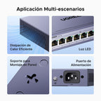 UGREEN 10 Gigabit Ethernet Switch Ports with 8 PoE + 2 Gigabit-Uplink 60W