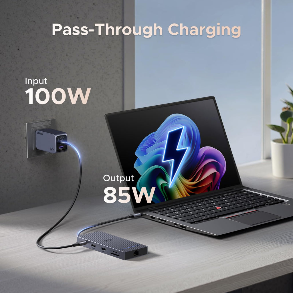 UGREEN Revodok Pro 2102 USB C Hub 10 in 1 Docking Station Dual Display | Dual HDMI 4K60Hz, 10Gbps, 2A2C, Gigabit RJ45, 100W PD Charging, SD TF Reader, Compatible with MacBook Air Pro M4 M3 M2 M1