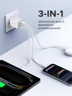 UGREEN Zapix USB C Charger 30W Plug iPhone Quick Charge GAN (White)