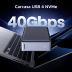 UGREEN M2 NVMe 40Gbps SSD Enclosures USB 4 Enclosures | Compatible with Thunderbolt 4 3 Aluminum External Hard Drive Adapter for Mac OS/Windows/Linux