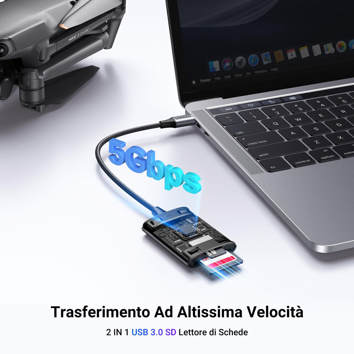 UGREEN SD Card Reader USB C Aluminium SD Card Reader (SD 3.0)