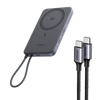 UGREEN MagFlow Air magnetisk powerbank (10000mAh, Qi2 15W) og 60W USB-C-kabler