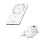 UGREEN MagFlow Air-powerbank og Nexode Air-opladerpakke (5.000 mAh / 10.000 mAh, Qi2 15 W, 65 W GaN)