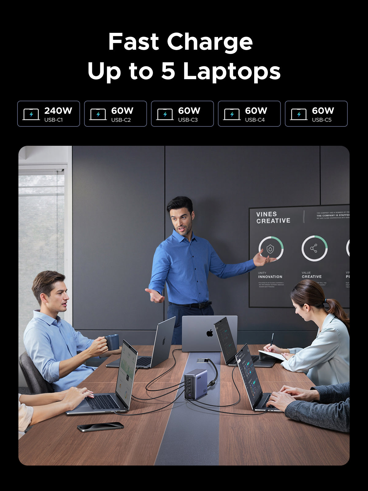 UGREEN Nexode 500W 6-Port GaN Desktop Fast Charger