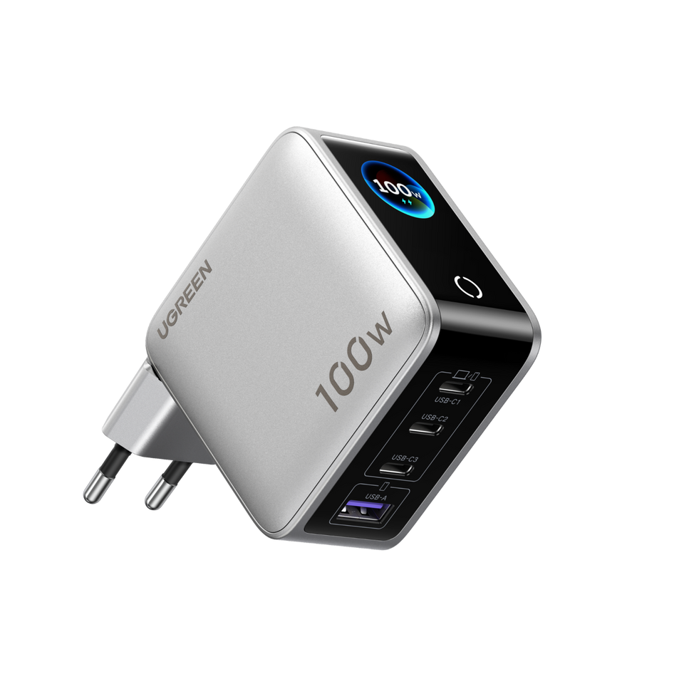 UGREEN Nexode Pro Smart Display Charger (100W, 4-Port, GaN)