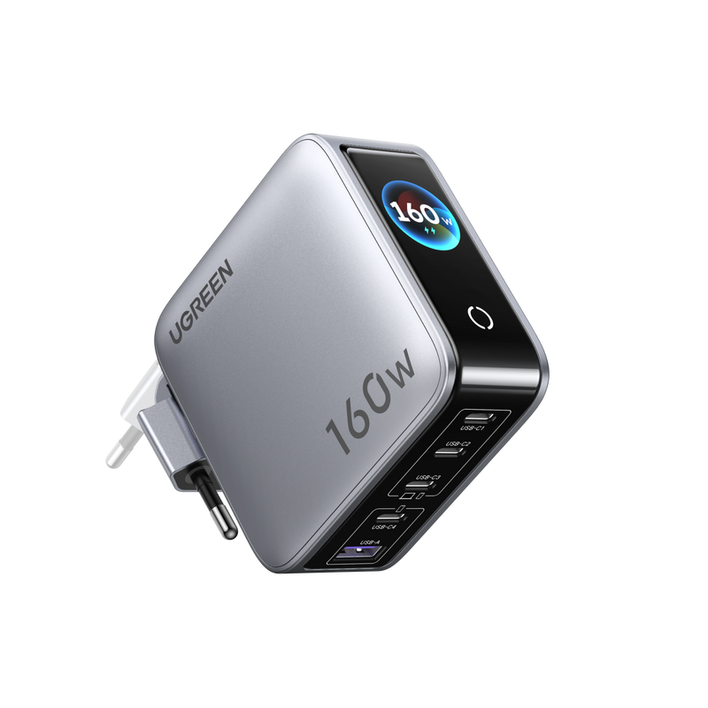 UGREEN Nexode Pro Smart Display Charger (160W, 5-Port, GaN)
