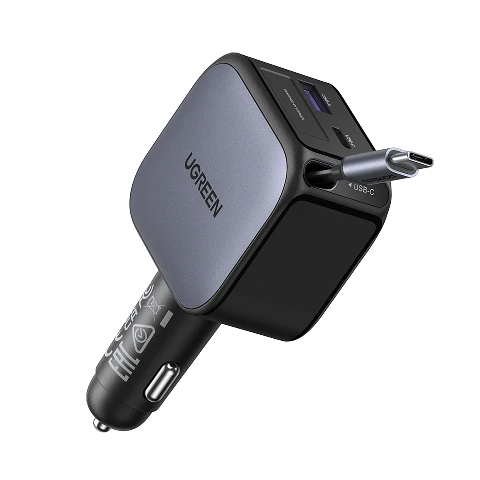 UGREEN Nexode Car Charger 60W with Retractable USB - C Cable - UGREEN EU