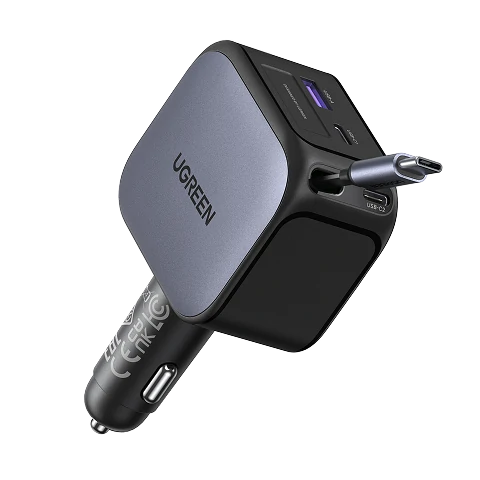 UGREEN Nexode Car Charger 145W with Retractable USB - C Cable - UGREEN EU