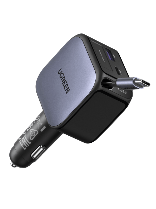 Nexode Car Charger 60W with Retractable USB - C Cable - UGREEN EU