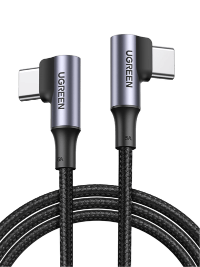 UGREEN 100W 90-Degree USB C to USB C Cable, 10FT