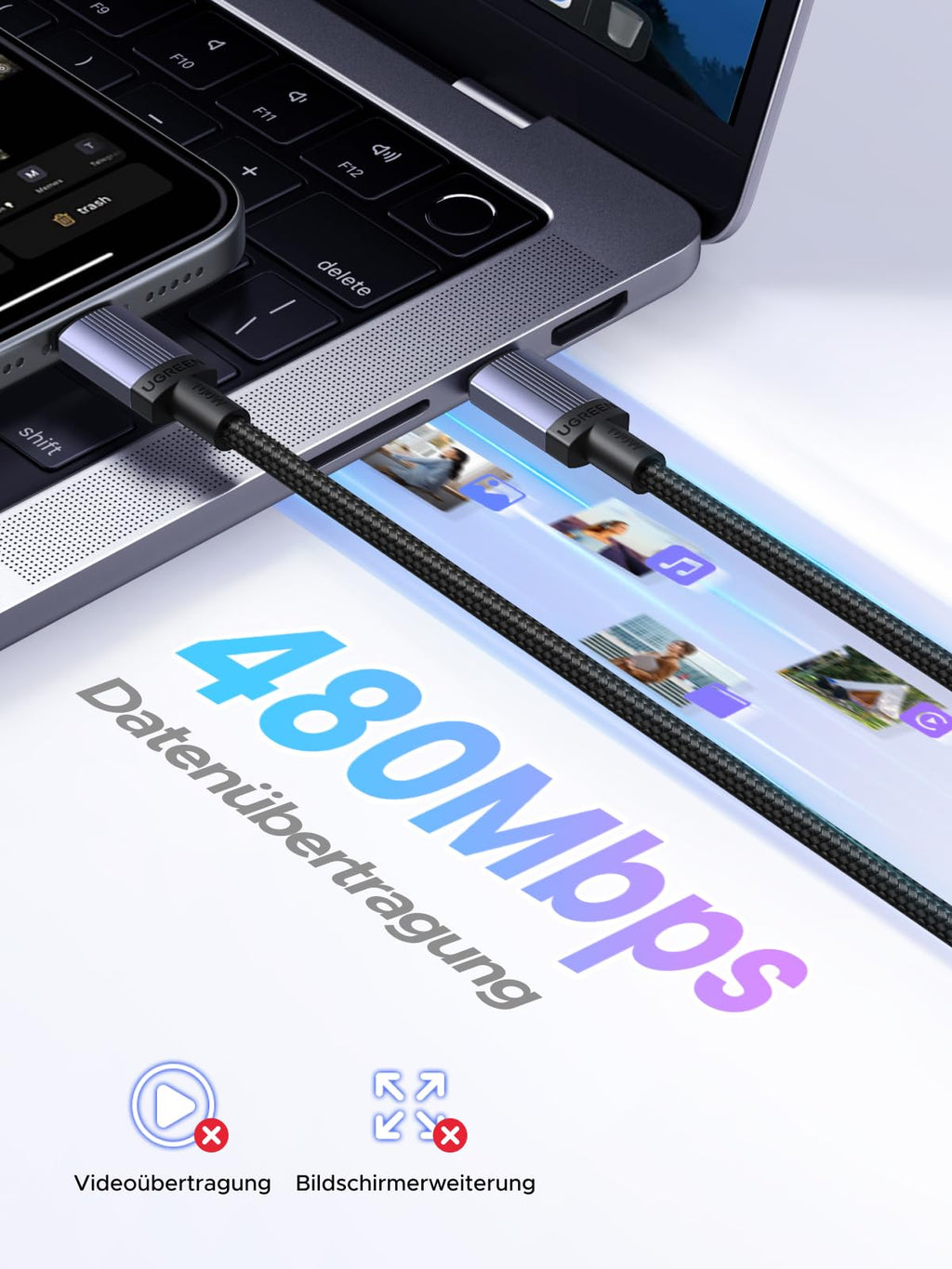 UGREEN 100W USB - C Cable PD 3.0 with E - Marker Chip - UGREEN EU