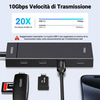 UGREEN 10Gbps USB C Hub 3.2 Gen 2 to 4 Port Type C Adapter Dongle Compatible with iPhone 17 Pro Max Air MacBook Pro Air iMac XPS iPad Surface Galaxy S24 Cable 30CM - UGREEN EU