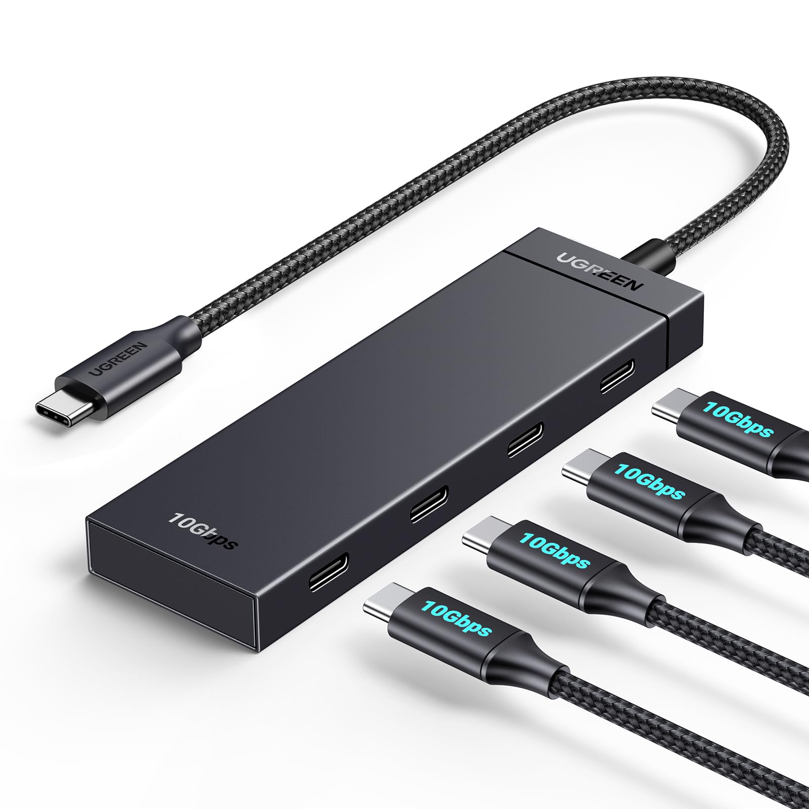 UGREEN 10Gbps USB C Hub 3.2 Gen 2 to 4 Port Type C Adapter Dongle Compatible with iPhone 17 Pro Max Air MacBook Pro Air iMac XPS iPad Surface Galaxy S24 Cable 30CM - UGREEN EU