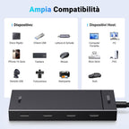 UGREEN 10Gbps USB C Hub 3.2 Gen 2 to 4 Port Type C Adapter Dongle Compatible with iPhone 17 Pro Max Air MacBook Pro Air iMac XPS iPad Surface Galaxy S24 Cable 30CM - UGREEN EU