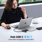UGREEN 10Gbps USB C Hub 3.2 Gen 2 to 4 Port Type C Adapter Dongle Compatible with iPhone 17 Pro Max Air MacBook Pro Air iMac XPS iPad Surface Galaxy S24 Cable 30CM - UGREEN EU
