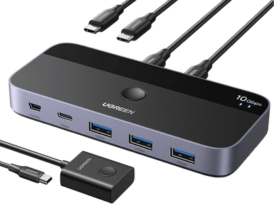 UGREEN 10Gbps USB C Switch 2 Computers Share 4 USB 3.2 Ports