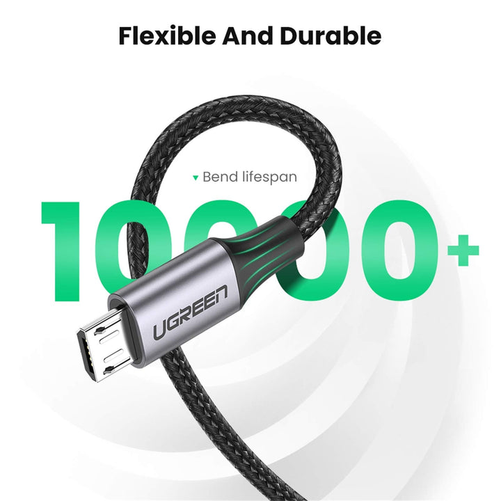 UGREEN 18W Micro USB Cable - Fast Charging for Android (2 Pack, 1M) - UGREEN EU