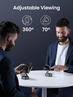 UGREEN MagFlow 2-in-1 Wireless Charger, fully magsafe compatible, with strong magnetic alignment and adjustable viewing angles up to 360° horizontally and 70° vertically, supporting Qi2 15W wireless charging for flexible and convenient device use.