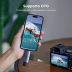 UGREEN 2 in 1 SD Card Reader Micro SD USB C USB A 3.0 OTG Card Reader Type C Adapter for 5Gbps Card Compatible with iPhone 17 Pro Max Air MacBook Pro iPad Pro Galaxy S25 24 Mate70 P70 - UGREEN EU
