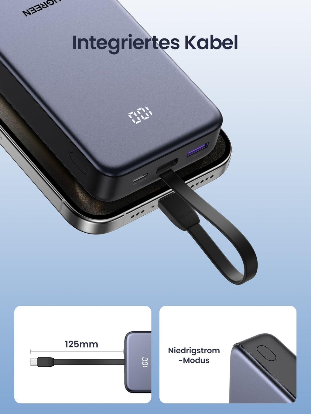 UGREEN 20000mAh 22.5W Power Bank with USB - C Cable - UGREEN EU