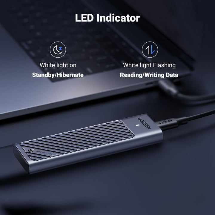 UGREEN 20Gbps NVME SATA M.2 SSD enclosure with cooling pad - UGREEN EU