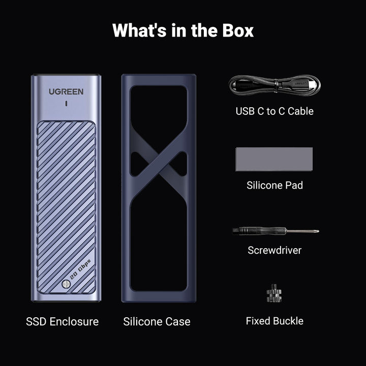 UGREEN 20Gbps NVME SATA M.2 SSD enclosure with cooling pad - UGREEN EU