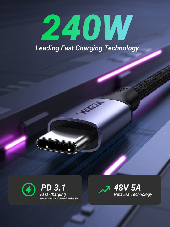 UGREEN 240W USB C to USB C Charger Cable 1M, PD 3.1 Fast Charge - UGREEN EU