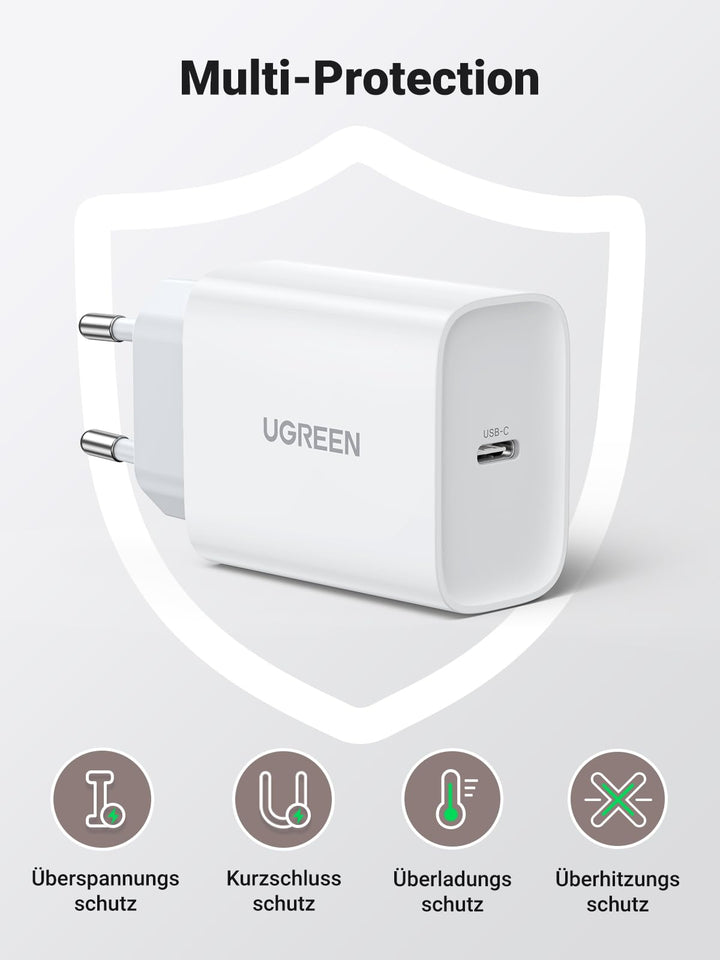 UGREEN 30 W USB - C PPS PD 3.0 Charger with USB - C Charging Cable (1M) - UGREEN EU