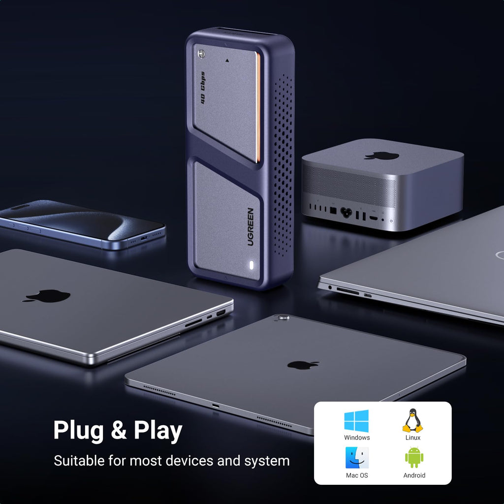 UGREEN 40Gbps M.2 NVMe Enclosure with Cooling Fan - UGREEN EU