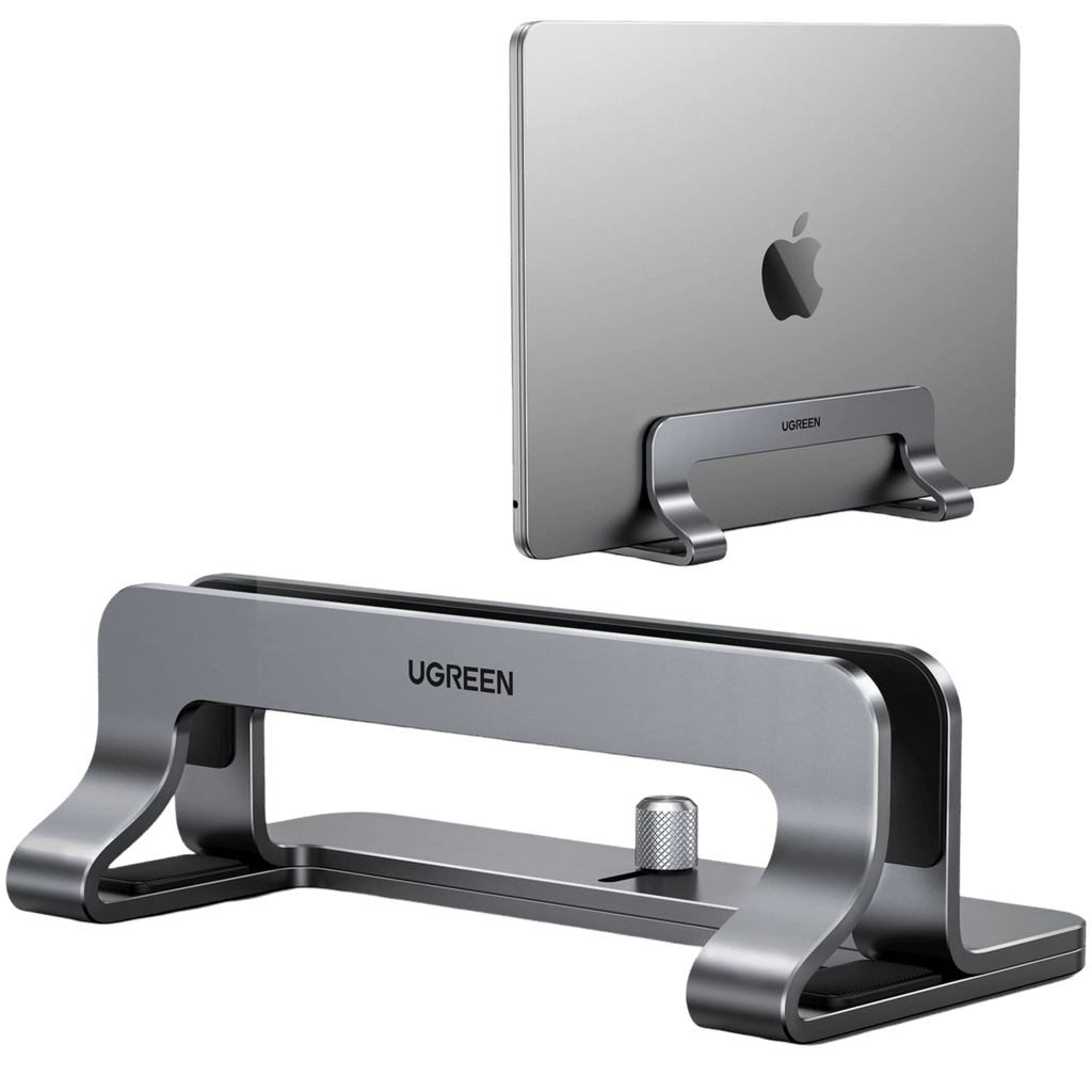 Verticale Laptopstandaard Voor 5 Apparaten – Verstelbaar Tot 17,3 Inch – Aluminium – Voor MacBook, Tablet En Telefoon