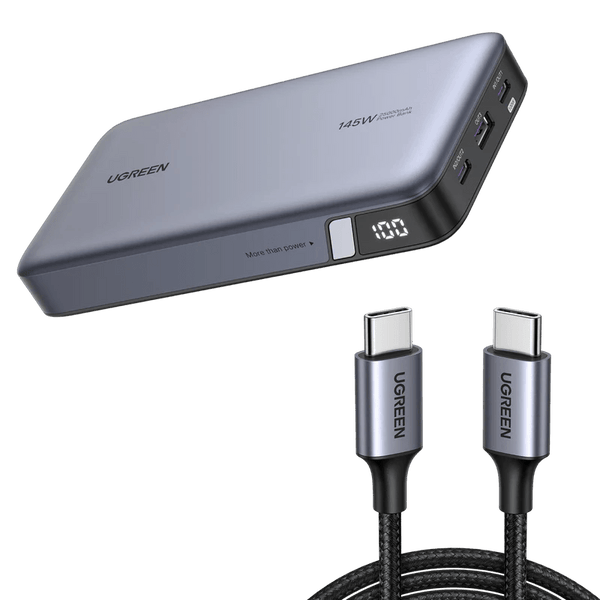 UGREEN Bundle Sale 25000mAh 145W Portable Power Bank + 100W USB C