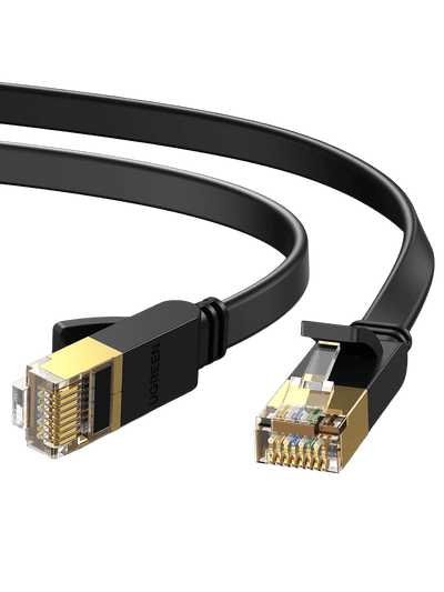 UGREEN Ethernet Cable 1M, Cat 7 Flat High-Speed 10Gbps 600MHz RJ45 LAN