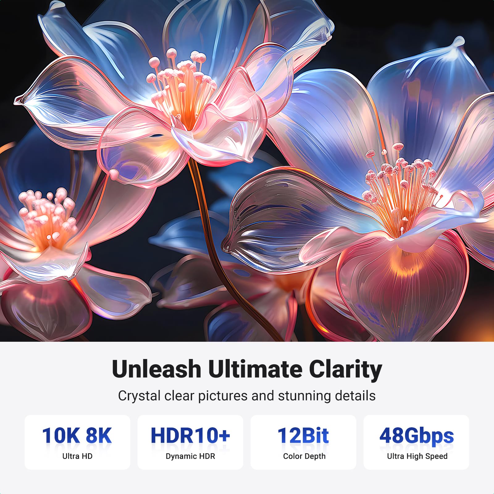 UGREEN HDMI 2.1 Cable (48Gbps, 8K@60Hz, 4K@240Hz, eARC, HDR) - UGREEN EU