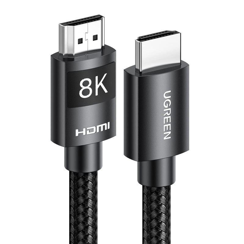 UGREEN HDMI 2.1-kabel 8K 6,6 FT Ultra High Speed HDMI-ledning flettet 48 Gbps