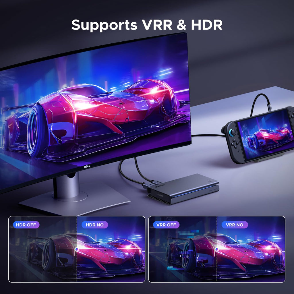 UGREEN HDMI 2.1 Video Capture Card 4K 144Hz USB 3.2 Gen 2, Capture for Streaming and Recording 4K 144Hz, Loop Output, Compatible with Switch 2, Xbox, PS5, PC, OBS, XSplit - UGREEN EU