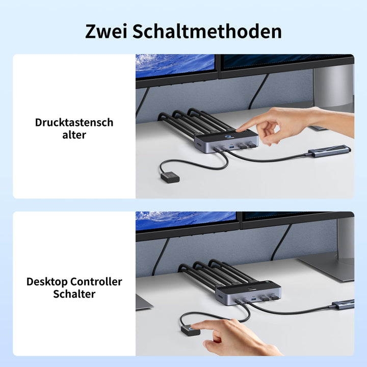 UGREEN HDMI KVM Switch (2 PCs, 2 Monitors, 4K@60Hz) - UGREEN EU