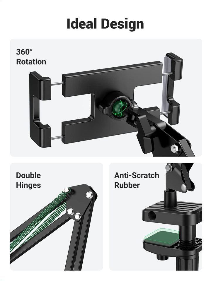 UGREEN iPad and Tablet Holder, Long Arm Mount for Bed and Desk - UGREEN EU