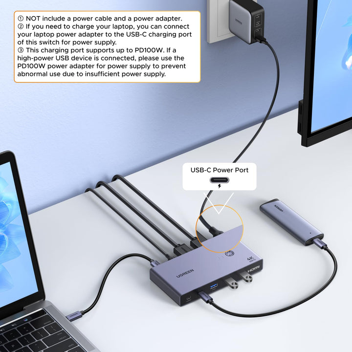 UGREEN KVM Switch (2 PCs, 4K@60Hz, 5Gbps) - UGREEN EU