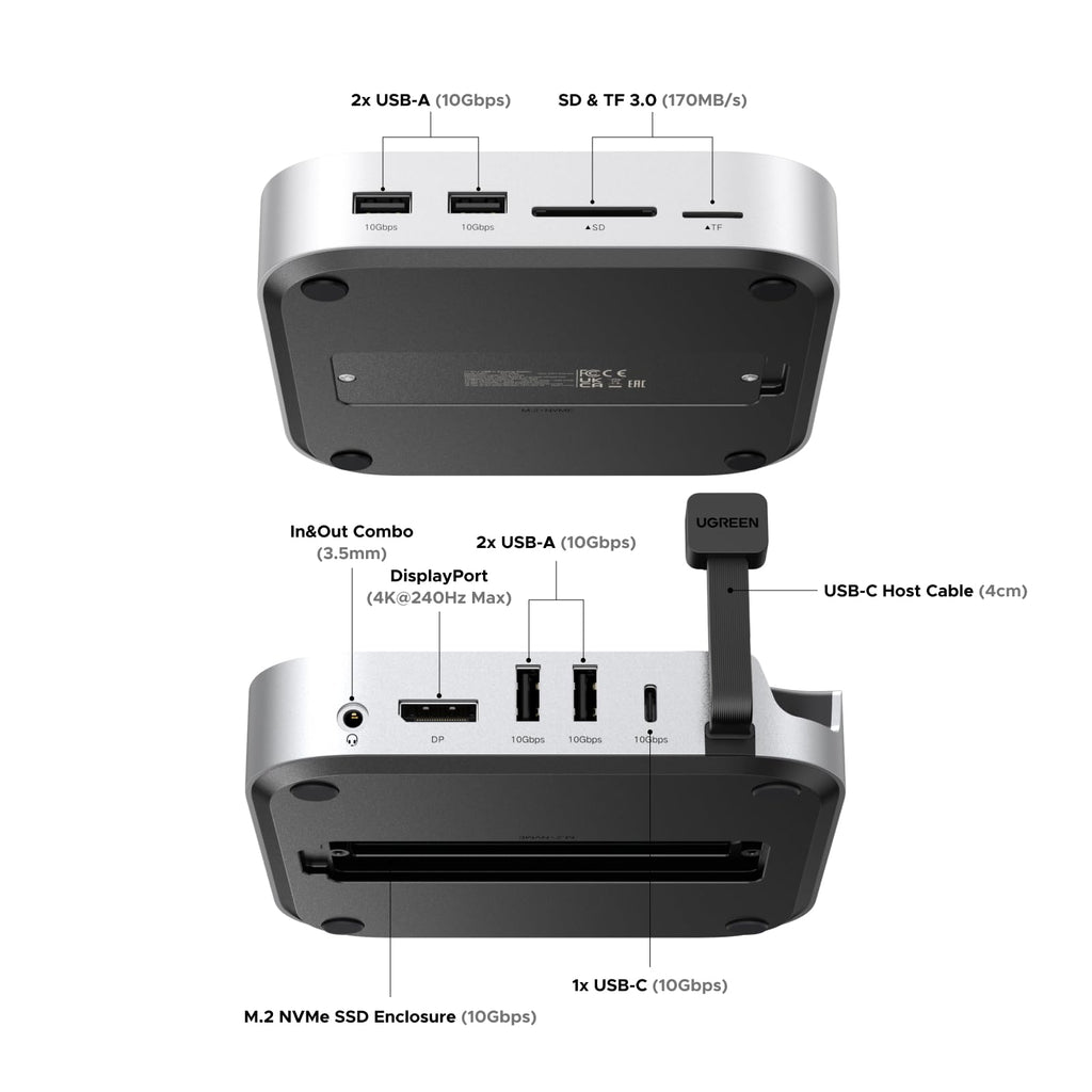 UGREEN Mac Mini M4 Docking Station (10 - Port, 8K@120Hz, 8TB) - UGREEN EU