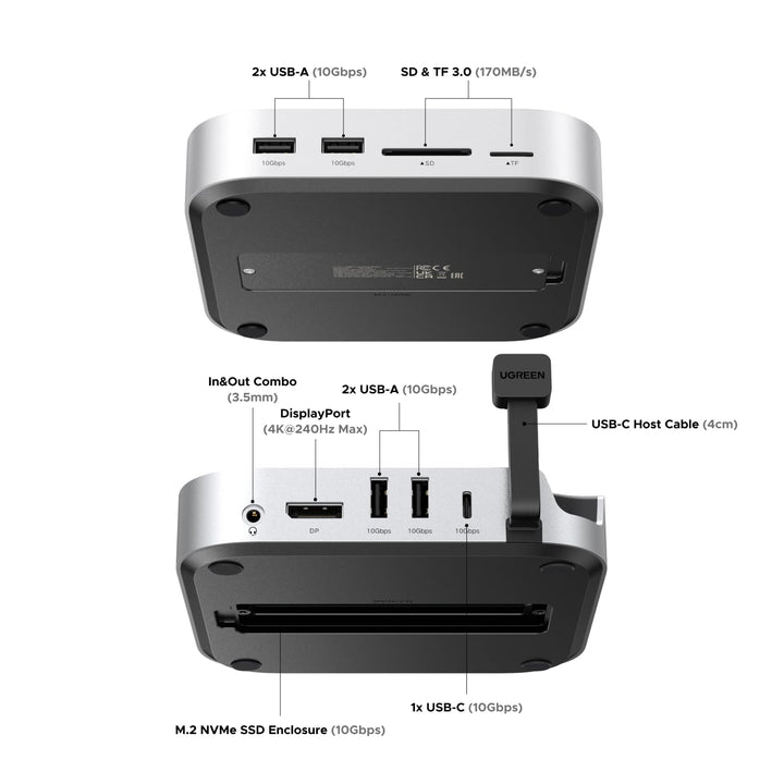 UGREEN Mac Mini M4 Docking Station (10 - Port, 8K@120Hz, 8TB) - UGREEN EU