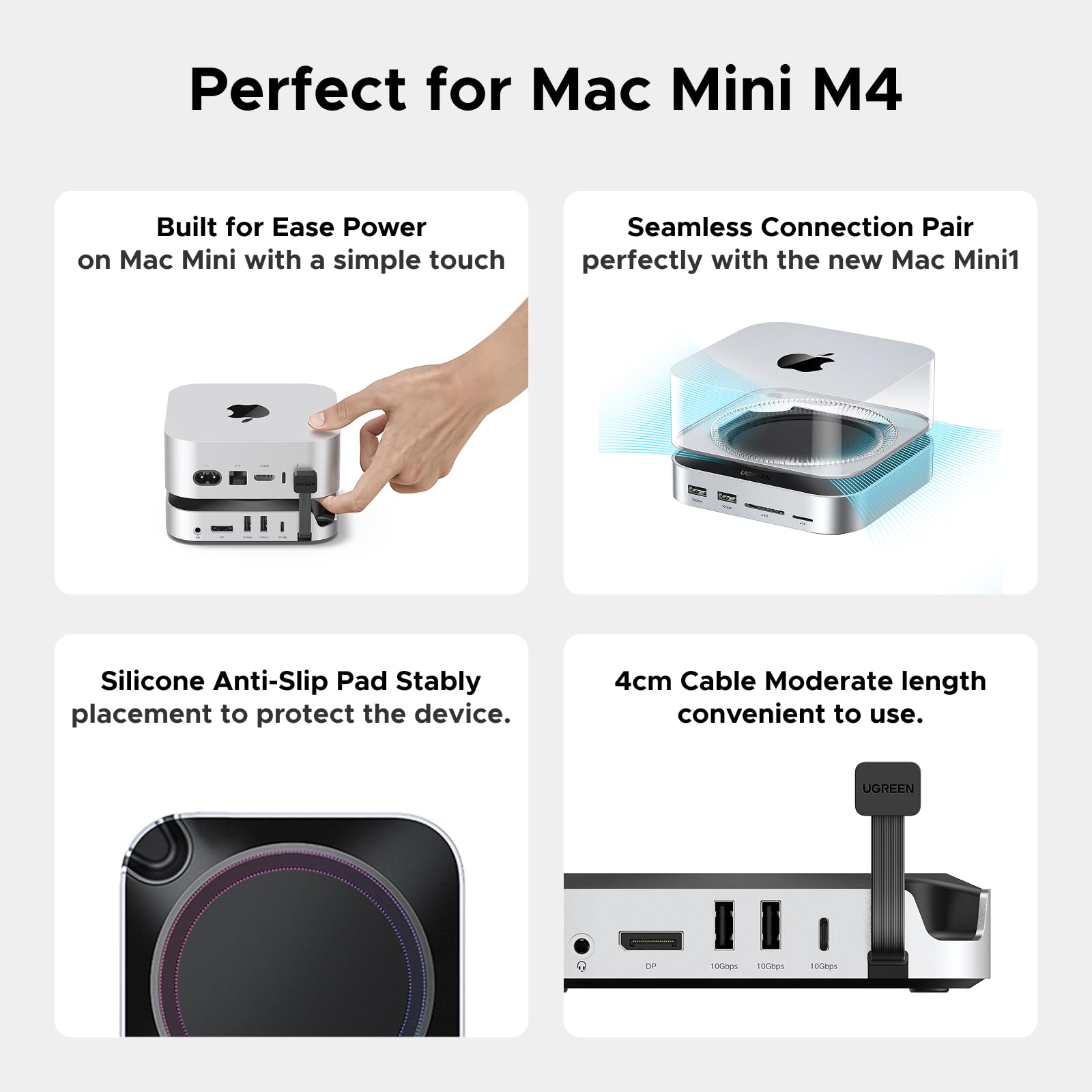 UGREEN Mac Mini M4 Docking Station (10 - Port, 8K@120Hz, 8TB) - UGREEN EU
