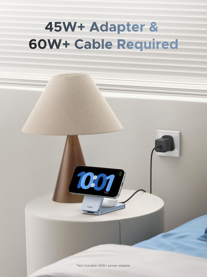 UGREEN MagFlow 2 - in - 1 Magnetic Wireless Charger (Qi2 25W, MagSafe - compatible) - UGREEN EU