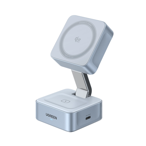 UGREEN MagFlow 2 - in - 1 Magnetic Wireless Charger (Qi2 25W, MagSafe - Compatible) - UGREEN EU