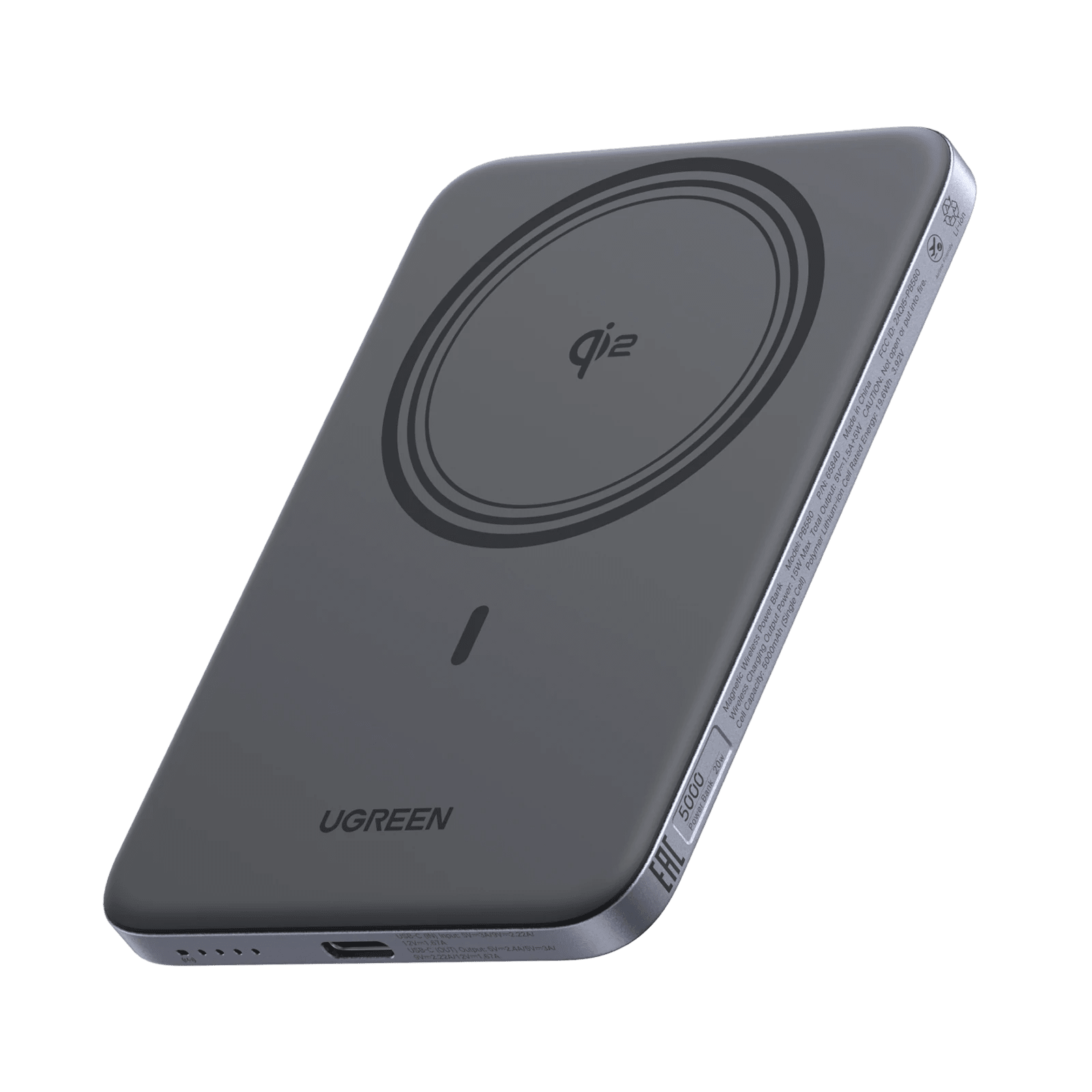 UGREEN MagFlow Air Magnetic Power Bank (5000mAh, Qi2 15W) - UGREEN EU
